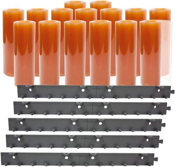 Aleco - 10' Door Width x 10' Door Height PVC Smooth Strip Door Kit - Light Beige Tint - Exact Industrial Supply