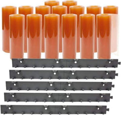 Aleco - 10' Door Width x 10' Door Height PVC Smooth Strip Door Kit - Light Beige Tint - Exact Industrial Supply