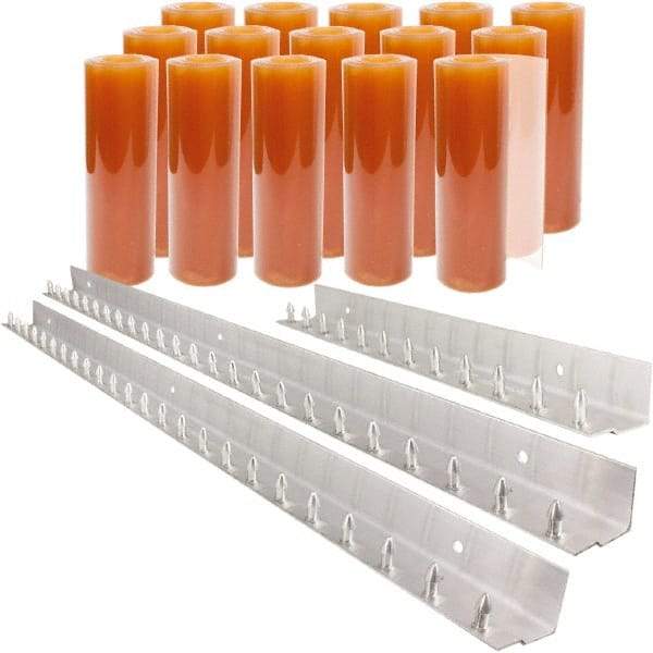 Aleco - 10' Door Width x 10' Door Height PVC Smooth Strip Door Kit - Light Beige Tint - Exact Industrial Supply