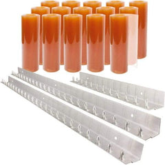 Aleco - 10' Door Width x 10' Door Height PVC Smooth Strip Door Kit - Light Beige Tint - Exact Industrial Supply