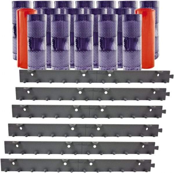 Aleco - 12' Door Width x 12' Door Height PVC Clear Smooth Anti-Insect Strip Door Kit - Clear - Exact Industrial Supply