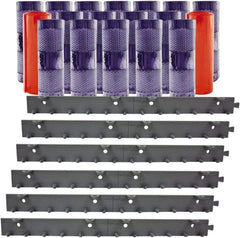 Aleco - 12' Door Width x 12' Door Height PVC Clear Smooth Anti-Insect Strip Door Kit - Clear - Exact Industrial Supply