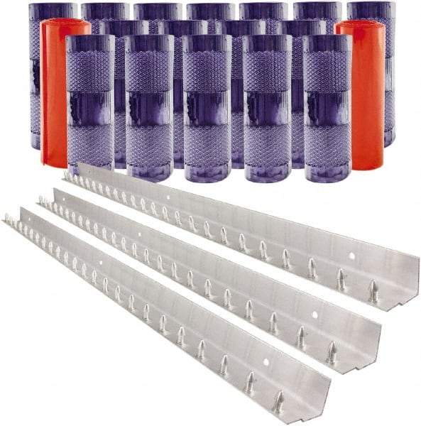 Aleco - 12' Door Width x 12' Door Height PVC Clear Smooth Anti-Insect Strip Door Kit - Clear - Exact Industrial Supply