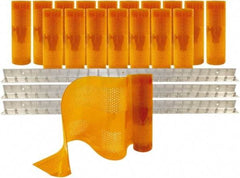 Aleco - 12' Door Width x 12' Door Height PVC AmberTech Anti-Insect Strip Door Kit - Amber - Exact Industrial Supply