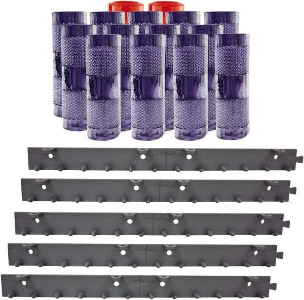 Aleco - 10' Door Width x 10' Door Height PVC Clear Smooth Anti-Insect Strip Door Kit - Clear - Exact Industrial Supply