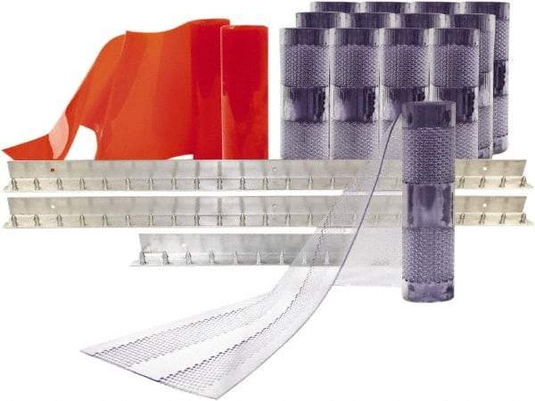 Aleco - 10' Door Width x 10' Door Height PVC Clear Smooth Anti-Insect Strip Door Kit - Clear - Exact Industrial Supply