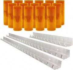 Aleco - 10' Door Width x 10' Door Height PVC AmberTech Anti-Insect Strip Door Kit - Amber - Exact Industrial Supply