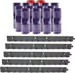 Aleco - 10' Door Width x 12' Door Height PVC Clear Smooth Anti-Insect Strip Door Kit - Clear - Exact Industrial Supply