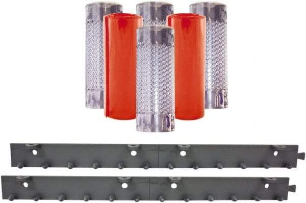 Aleco - 3' Door Width x 7' Door Height PVC Clear Smooth Anti-Insect Strip Door Kit - Clear - Exact Industrial Supply