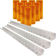 Aleco - 7' Door Width x 10' Door Height PVC AmberTech Anti-Insect Strip Door Kit - Amber - Exact Industrial Supply