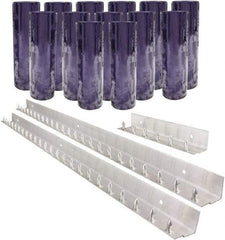 Aleco - 9' Door Width x 9' Door Height PVC Clear Smooth Strip Door Kit - Clear - Exact Industrial Supply