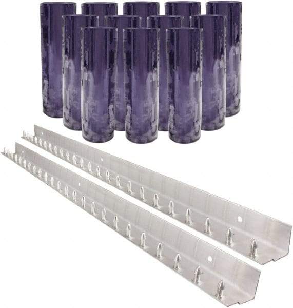 Aleco - 8' Door Width x 10' Door Height PVC Clear Smooth Strip Door Kit - Clear - Exact Industrial Supply