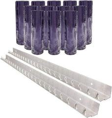 Aleco - 8' Door Width x 10' Door Height PVC Clear Smooth Strip Door Kit - Clear - Exact Industrial Supply