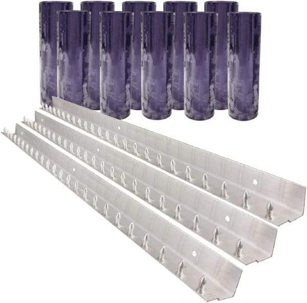Aleco - 7' Door Width x 10' Door Height PVC Clear Smooth Strip Door Kit - Clear - Exact Industrial Supply