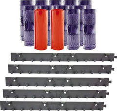 Aleco - 9' Door Width x 9' Door Height PVC Clear Smooth Anti-Insect Strip Door Kit - Clear - Exact Industrial Supply