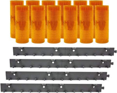 Aleco - 8' Door Width x 10' Door Height PVC AmberTech Anti-Insect Strip Door Kit - Amber - Exact Industrial Supply