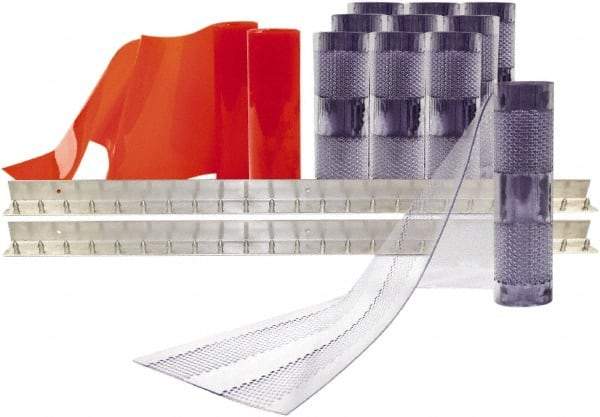 Aleco - 8' Door Width x 10' Door Height PVC Clear Smooth Anti-Insect Strip Door Kit - Clear - Exact Industrial Supply