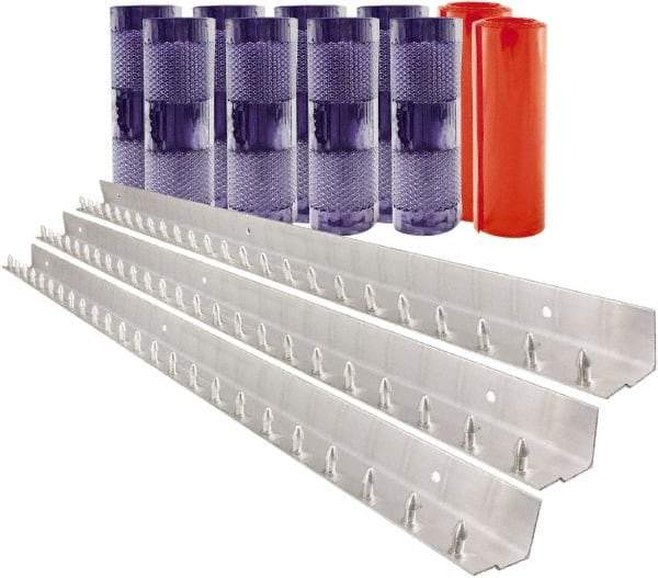 Aleco - 7' Door Width x 10' Door Height PVC Clear Smooth Anti-Insect Strip Door Kit - Clear - Exact Industrial Supply