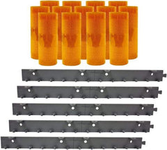 Aleco - 9' Door Width x 9' Door Height PVC AmberTech Anti-Insect Strip Door Kit - Amber - Exact Industrial Supply