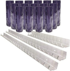 Aleco - 10' Door Width x 10' Door Height PVC Clear Smooth Strip Door Kit - Clear - Exact Industrial Supply