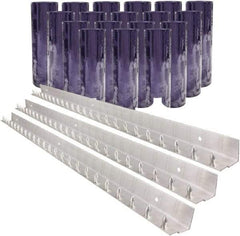 Aleco - 12' Door Width x 12' Door Height PVC Clear Smooth Strip Door Kit - Clear - Exact Industrial Supply