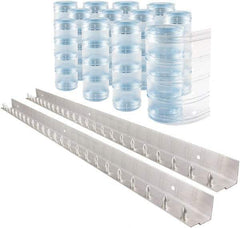 Aleco - 8' Door Width x 10' Door Height PVC Clear Ribbed Strip Door Kit - Clear - Exact Industrial Supply