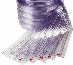 TMI, LLC - Clear Ribbed Replacement Strips Dock Curtain Strips - 16" Wide x 14' Long x 0.144" Thick, PVC - Exact Industrial Supply