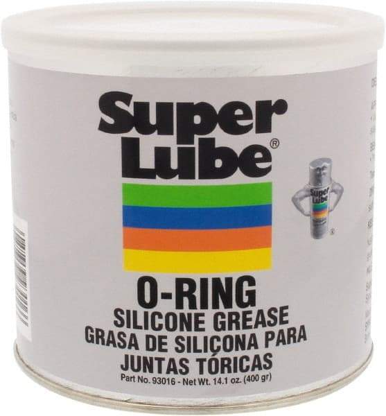 Synco Chemical - 14.1 oz Canister Silicone General Purpose Grease - Translucent White, Food Grade, 450°F Max Temp, NLGIG 2, - Exact Industrial Supply