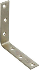 National Mfg. - 5" Long x 1" Wide, Steel, Corner Brace - Zinc Plated - Exact Industrial Supply