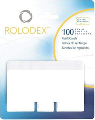 Rolodex - 100 Refills for Rotary - 2-1/4 x 4" - Exact Industrial Supply