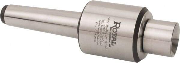 Royal Products - MT3 Morse Taper, 1.7" Head Diam Live Center - 6,000 Max RPM, 2.12" Head Length, 1.12" Point Diam, 1" Point Len, 885 Lb Max Workpc, Female Point - Exact Industrial Supply