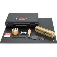 Guardair - Gasket Cutter Sets; Gasket Cutter Type: Extension Gasket Cutter Kit ; Contents: (2) Knurled Nut For Pivot Post; 1-11/16 Long Center Pin; 1-3/16 Short Center Pin; 1-7/16 Medium Center Pin; Center Pin Handle; Cutting Knob; Disc Pin; Dove Tail De - Exact Industrial Supply