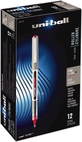 Uni-Ball - Roller Ball 0.7mm Stick Pen - Red - Exact Industrial Supply
