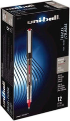 Uni-Ball - Roller Ball 0.5mm Stick Pen - Red - Exact Industrial Supply