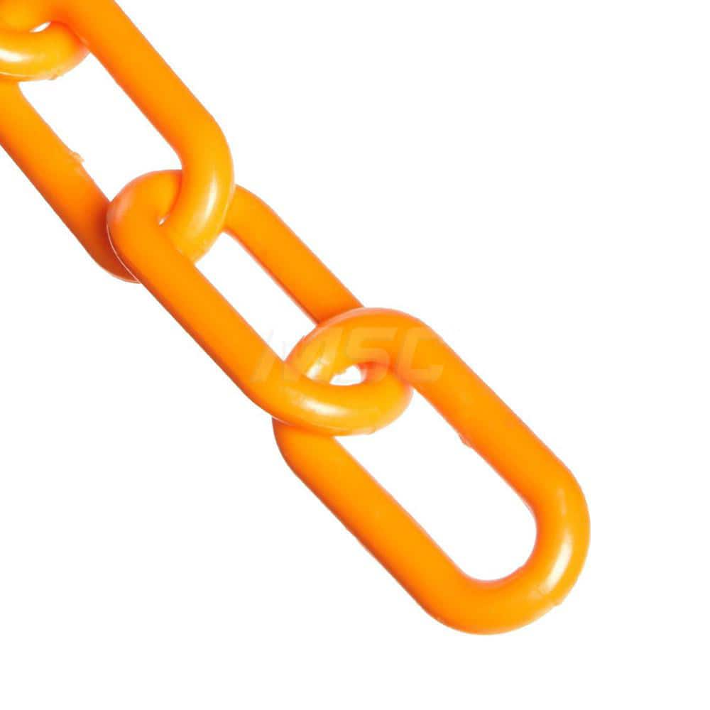 Barrier Rope & Chain; Type: Safety Barrier Chain; Material: Plastic; Color: Safety Orange; Rope/Chain Material: Plastic; Hook Fitting Material: None; Snap End Material: None; Color: Orange; Length (Feet): 25.00; 25.000; Overall Length: 25.00