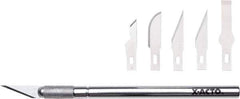 X-ACTO - Stainless Steel Hobby Knife with 5 Blades - #11 Blade - Exact Industrial Supply