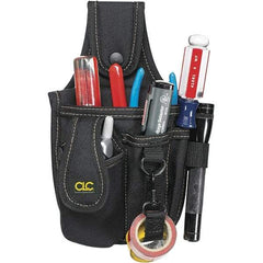 CLC - Cell Phone Holster with 4 Pockets - Ballistic Polyester, Black, 5" Wide x 6" High x 1-1/2" Deep - Exact Industrial Supply