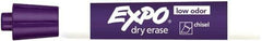 Expo - Purple Low Odor Chisel Tip 12 Pack Dry Erase Markers - For Use with Dry Erase Marker Boards - Exact Industrial Supply