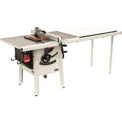 Jet - 10" Blade Diam, 5/8" Arbor Diam, 1 Phase Table Saw - 1-3/4 hp, 27" Wide, 115 Volt, 3-1/8" Cutting Depth - Exact Industrial Supply