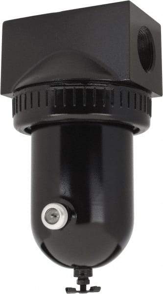 PRO-SOURCE - 400 CFM Oil/Water Condensate Separation Filter - 1-1/4" 250 psi, Manual Drain - Exact Industrial Supply