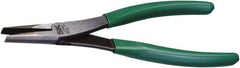SK - 8-1/4" OAL, 4" Jaw Length, Duckbill Pliers - Serrated Jaw, Vinyl Coated Handles - Exact Industrial Supply