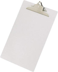 Saunders - 1-3/4" Long x 9" Wide, Clip Board - Silver - Exact Industrial Supply