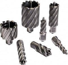 Annular Cutter: 1-13/16″ Dia, 3″ Depth of Cut, Carbide Tipped 3/4″ Shank Dia, Weldon Shank, 2 Flats, Bright/Uncoated