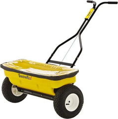 Trynex - 160 Lb Polyethylene Walk Behind Drop Landscape Spreader - 12" Pneumatic Wheels - Exact Industrial Supply