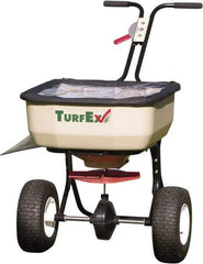 Trynex - 120 Lb Polyethylene Walk Behind Broadcast Landscape Spreader - 12" Pneumatic Wheels - Exact Industrial Supply