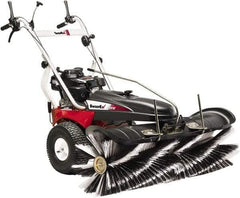 Trynex - 48" Sweeping Width, Single Brush Rotary Sweeper - Self Propelled, Rubber Wheels, Polypropylene Bristles - Exact Industrial Supply