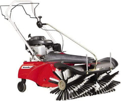 Trynex - 32" Sweeping Width, Single Brush Rotary Sweeper - Self Propelled, Rubber Wheels, Polypropylene Bristles - Exact Industrial Supply