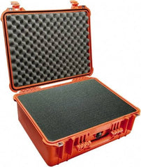Pelican Products, Inc. - 17-13/64" Wide x 8-13/32" High, Clamshell Hard Case - Orange, Polyethylene - Exact Industrial Supply