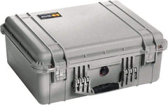 Pelican Products, Inc. - 17-13/64" Wide x 8-13/32" High, Clamshell Hard Case - Silver, Polyethylene - Exact Industrial Supply