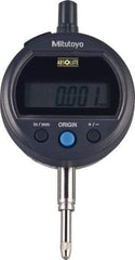 Mitutoyo - 0 to 12.7mm Range, 0.00005" Graduation, Electronic Drop Indicator - Lug Back, Accurate to 0.0001", English & Metric System, LCD Display - Exact Industrial Supply